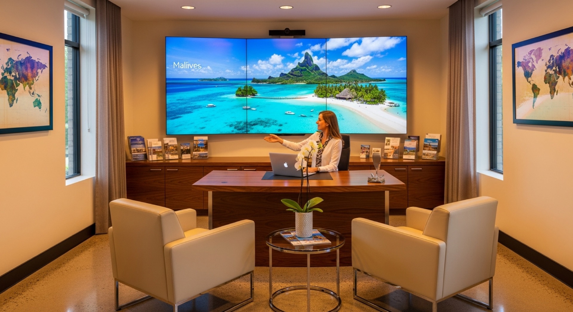 Contact page background with tropical vibes