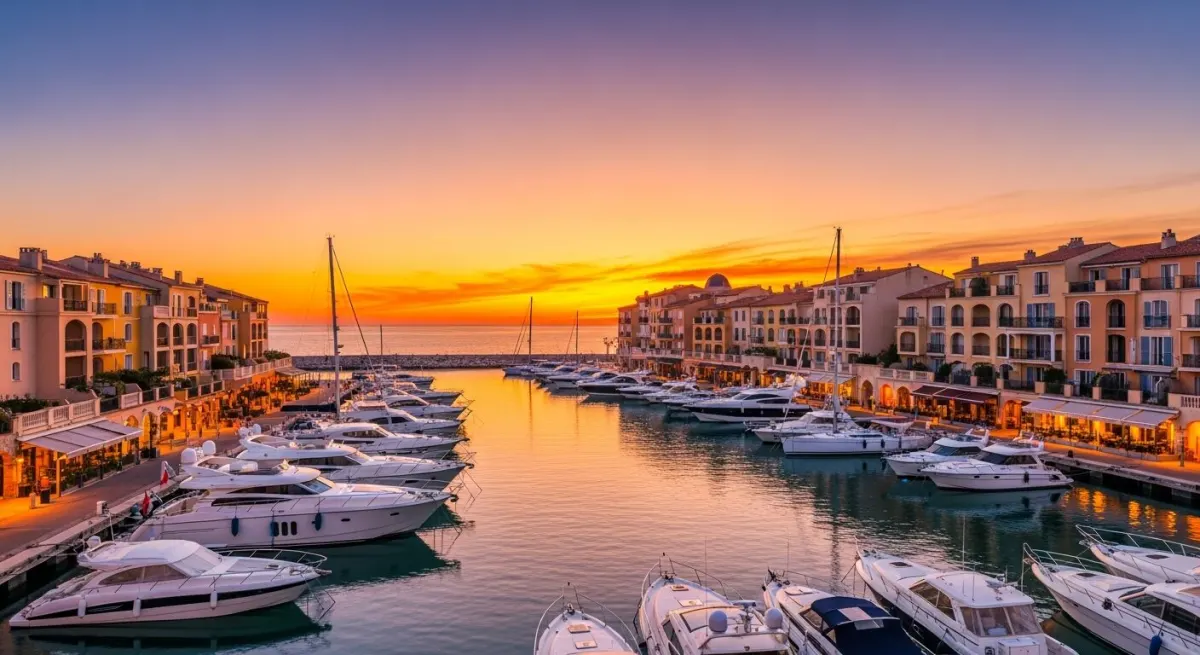 Panoramic view of Cap d’Agde naturist beach and village in France