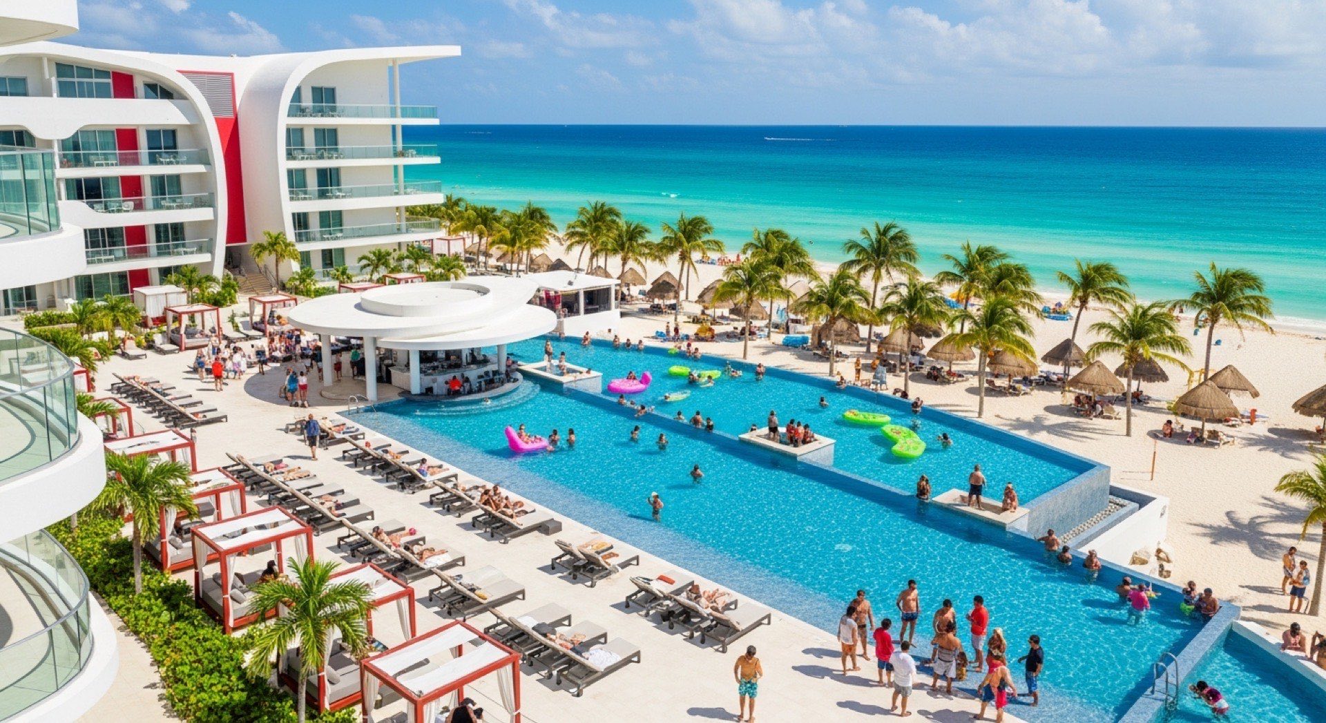 Foamy Galactic Neon Night themed night at Temptation Cancun